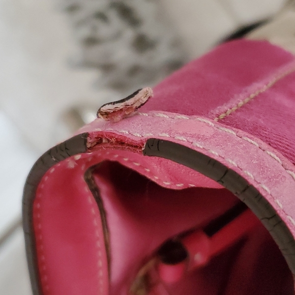 💕 COACH Pink Floral Handbag & Mini Skinny Wallet 💕 - Picture 13 of 17